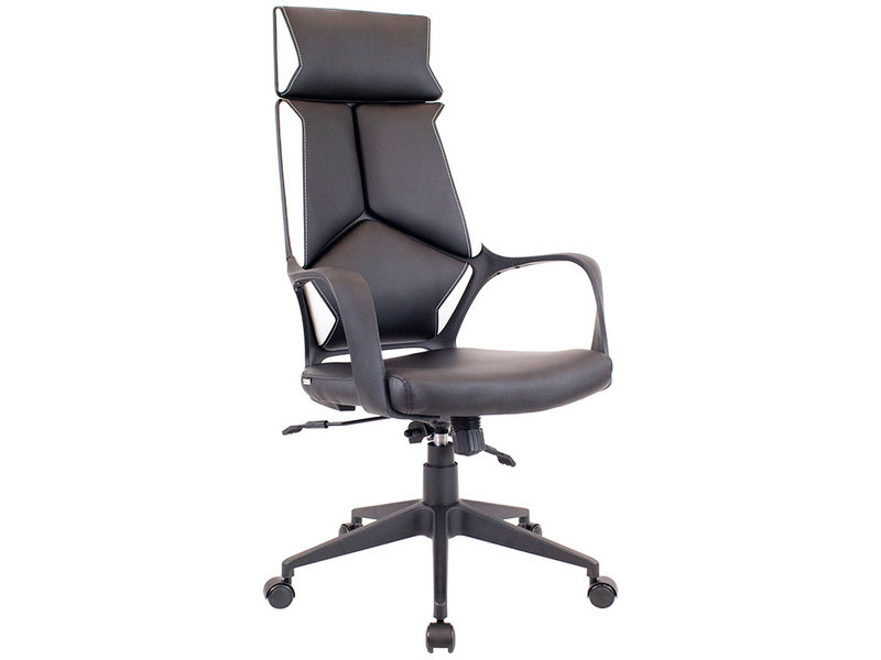 Кресло Trio Black экокожа черная/белая